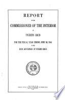Report of the Commissioner of the Interior