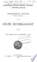 Report of the State Mineralogist
