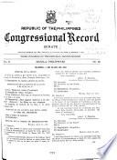 Republic of the Philippines Congressional Record