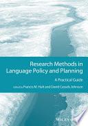 Libro Research Methods in Language Policy and Planning