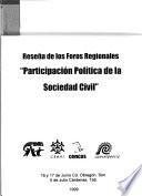 Reseña de los Foros Regionales Participación Política de la Sociedad Civil