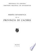 Reseña estadística de la Provincia de Cáceres