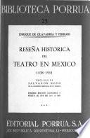 Reseña histórica del teatro en México, 1538-1911