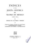Reseña histórica del teatro en México