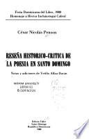 Reseña histórico-crítica de la poesía en Santo Domingo
