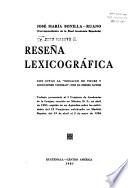 Reseña lexicográfica