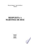 Respuesta a Martínez de Hoz