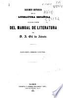 Resumen histórico de la Literatura española
