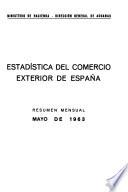 Résumenes Mensuales de la Estadistica del Comercio Exterior de España