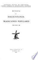Revista de dialectología y tradiciones populares