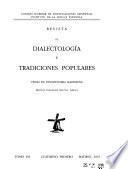 Revista de dialectología y tradiciones populares