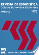 Revista de estadística 1975. Octubre, Noviembre y Diciembre. Volumen XXXVIII, núm 10, 11 y 12