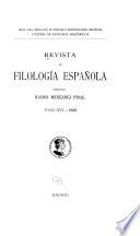 Revista de filología española
