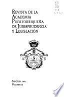 Revista de la Academia Puertorriqueña de Jurisprudencia y Legislación