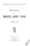 Revista de la biblioteca, archivo y museo