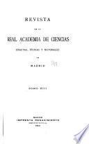 Revista de la Real Academia de Ciencias Exactas, Físicas y Naturales de Madrid