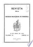 Revista de la Sociedad Bolivariana de Venezuela