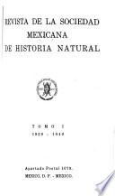 Revista de la Sociedad Mexicana de Historia Natural