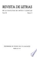 Revista de letras de la Facultad de Artes y Ciencias