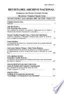 Revista del Archivo Nacional