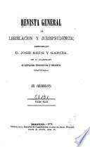 Revista general de legislación y jurisprudencia
