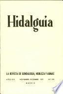 Revista Hidalguía número 109. Año 1971