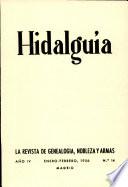 Revista Hidalguía número 14. Año 1956