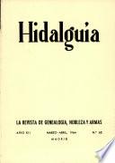 Revista Hidalguía número 63. Año 1964