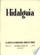 Revista Hidalguía número 72. Año 1965