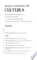 Revista nacional de cultura