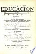Revista nacional de educación. Mayo 1941