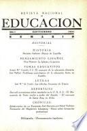 Revista nacional de educación. Septiembre 1941