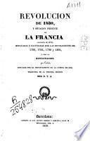 Revolucion de 1830, y situacion presente de la Francia (noviembre de 1833)