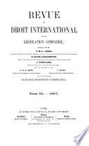 Revue de droit international et de législation comparée