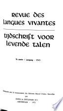 Revue des langues vivantes