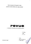 Revue Informatique Et Statistique Dans Les Sciences Humaines