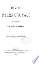 Revue internationale, sous la direction de A. de Gubernatis