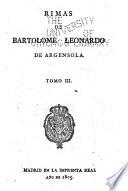 Rimas de Bartolomé Leonardo de Argensola