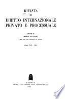 Rivista di diritto internazionale privato e processuale