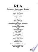 Romance Languages Annual