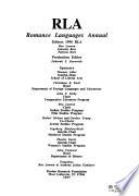 Romance Languages Annual