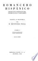 Romancero hispánico (hispano-portugués, americano y sefardí) Teoría e historia