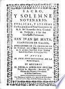 Sacro y solemne novenario, publicas ... fiestas, que hizo el real convento de N. S. del remedio de la ciudad de Valencia, a sus dos gloriosos patriarcas S. Juan de Mata y San Felix de Valois