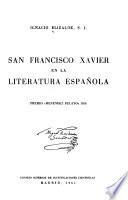 San Francisco Javier en la literatura española