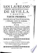 San Laureano obispo metropolitano de Sevilla y martyr