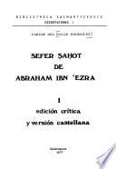 Sefer Ṣaḥot de Abraham Ibn 'Ezra