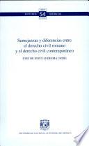 Semejanzas y diferencias entre el derecho civil romano y el derecho civil contemporaneo