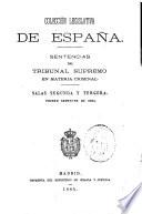Sentencias del Tribunal Supremo en materia criminal