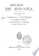 Sentencias del Tribunal Supremo en materia criminal