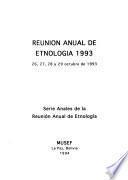 Serie Anales de la Reunión Anual de Etnología